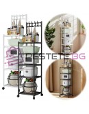 Стелаж 5 рафта за съхранение кухня и баня